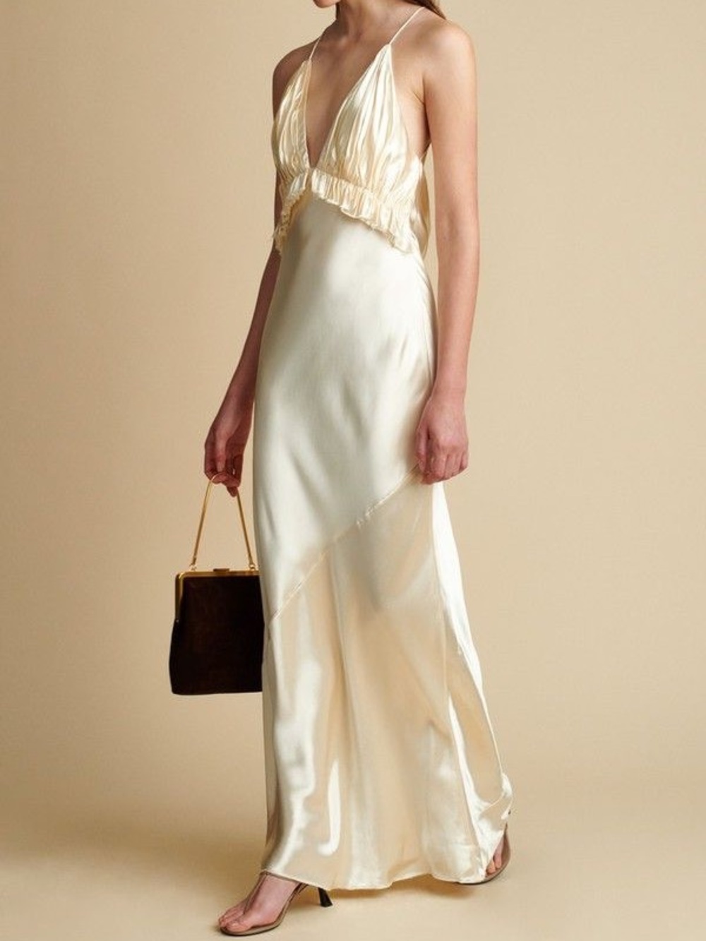 NWT Khaite Nirva Dress in Champagne